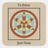 Suffolk Hexafoil Witch Mark Bookplate スクエアシール (正面)