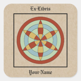 Suffolk Hexafoil Witch Mark Bookplate スクエアシール