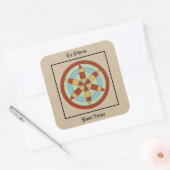 Suffolk Hexafoil Witch Mark Bookplate スクエアシール (封筒)