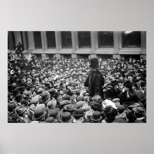 Suffragetteは通りをヒット: 1910年代初期 ポスター (正面)