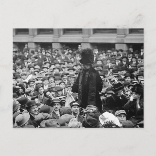 Suffragetteは通りをヒット： 1910年代初期 ポストカード (正面)