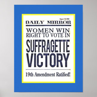 Suffragette Victory Headlines 威厳がある 1920のコピー ポスター