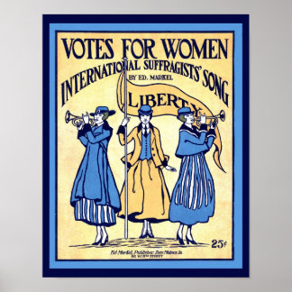 Suffragettesヴィンテージ投票シート音楽カバーコピー ポスター