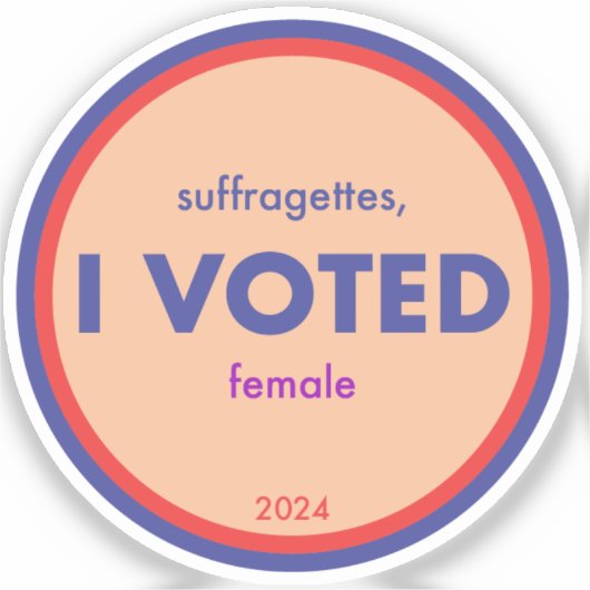 Suffragettes I投票ステッ独身のカー シール (正面)