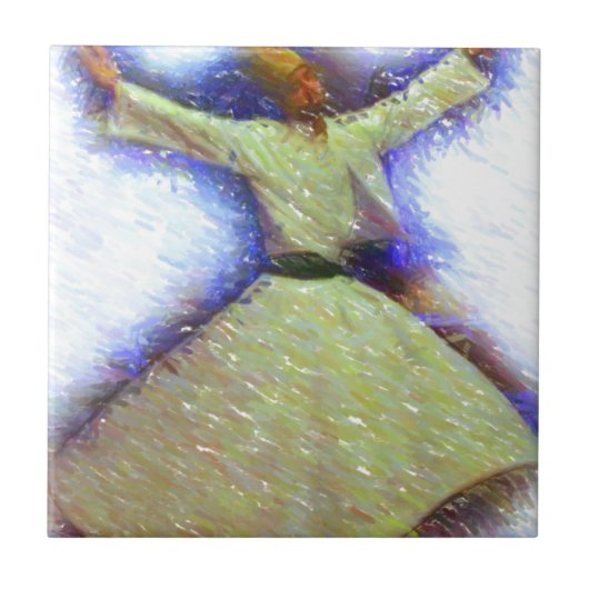 sufiの旋回のスケッチ タイル (正面)