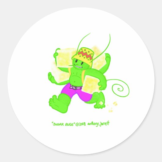 Sugar bug 4 no logoステッカー ラウンドシール (正面)