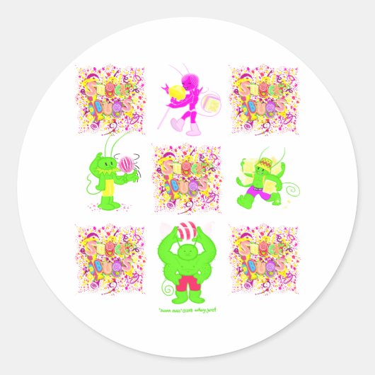 Sugar Bugs all 4ロゴシール ラウンドシール (正面)