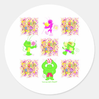 Sugar Bugs all 4ロゴシール ラウンドシール