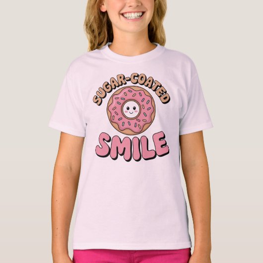 Sugar-Coated Smile | ドーナツの子供たち Tシャツ (正面)