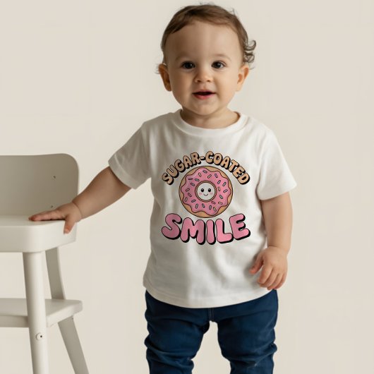 Sugar-Coated Smile | ドーナツ ベビーTシャツ