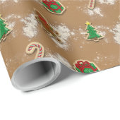 Sugar Cookie Gingerbread Man Wrapping Paper ラッピングペーパー (ロールコーナー)