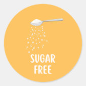 Sugar Free Bakery Allergy Warning ラウンドシール (正面)