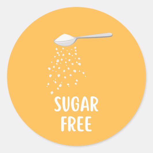 Sugar Free Bakery Allergy Warning ラウンドシール (正面)