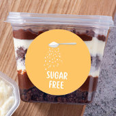 Sugar Free Bakery Allergy Warning ラウンドシール