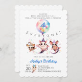 Sugar Glider Birthday Invitation 招待状 (正面/裏面)