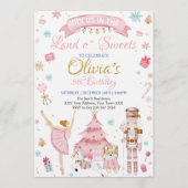 Sugar Plum Fairy Land Of Sweet Nutcracker Birthday 招待状 (正面)