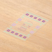 Sugar Plum Frost Ugly Sweater Christmas Party アクリル招待状 (レイダウン)