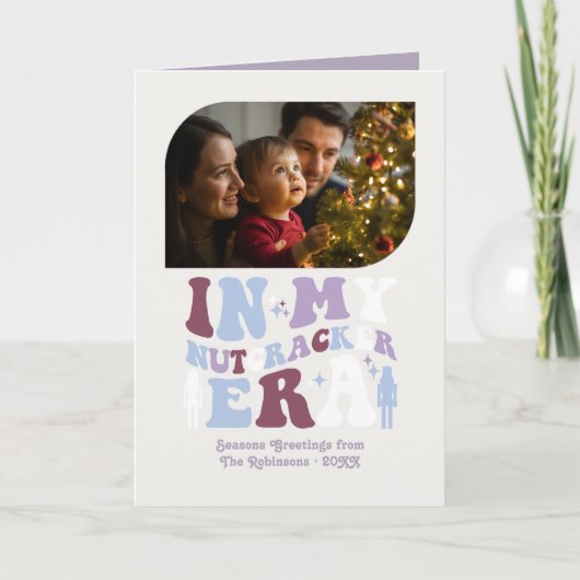 Sugar Plum Fun Retro Christmas Photos シーズンカード (正面)