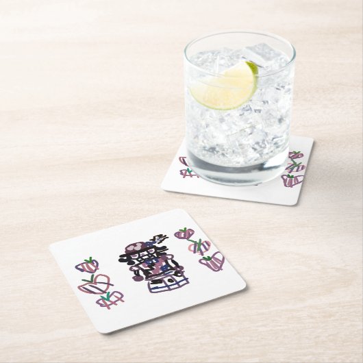 Sugar plum nutcracker スクエアペーパーコースター (インサイチュ)