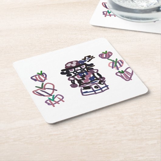 Sugar plum nutcracker スクエアペーパーコースター (アングル)