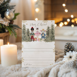 Sugar Plum Nutcracker Message Card 招待状