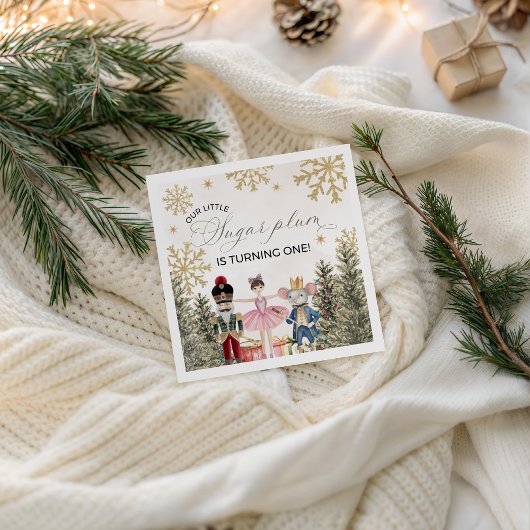 Sugar Plum Nutcracker Party Napkin スタンダードカクテルナプキン