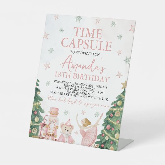 Sugar Plum Nutcracker Time Capsule Sign 台座サイン (正面)