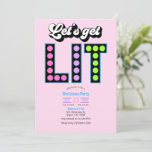 Sugar Rush Let's Get Lit Retro Christmas Party 招待状 (スタンド正面)