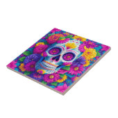 Sugar Skull Calavera Day Of The Dead Ceramic Tile タイル (側面)