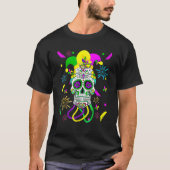 Sugar Skull Carnival Mask Jester Hat Mardi Gras Gi Tシャツ (正面)