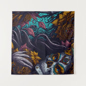 Sugar Skull Catrina タペストリー (正面(横))