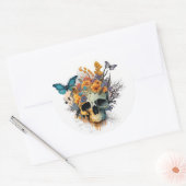 Sugar Skull Day of the Dead ラウンドシール (封筒)