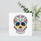 Sugar Skull Day Of The Dead Dia De Los Muertos Art サンキューカード (スタンド正面)