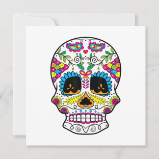 Sugar Skull Day Of The Dead Dia De Los Muertos Art サンキューカード