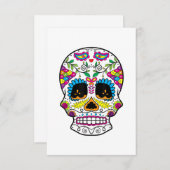 Sugar Skull Day Of The Dead Dia De Los Muertos Art セーブザデート (正面/裏面)