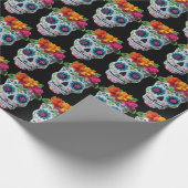 Sugar Skull Day of the Dead Mexican Celebration ラッピングペーパー (角)