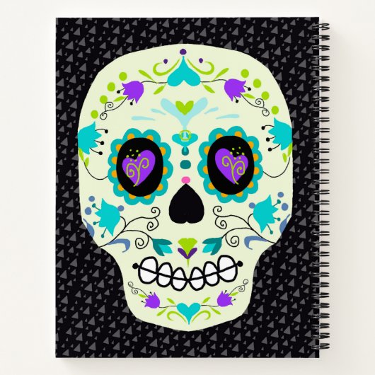 Sugar Skull  Day of the Dead Notebook ノートブック (裏面)
