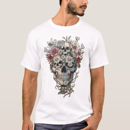 Sugar Skull Dia De Los Muertos Day of the Dead  Tシャツ