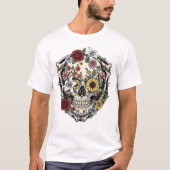 Sugar Skull Dia De Los Muertos Day of the Dead  Tシャツ (正面)