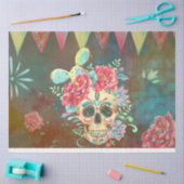 Sugar Skull Dia De Los Muertos Decoupage Paper  薄葉紙 (クラフト)