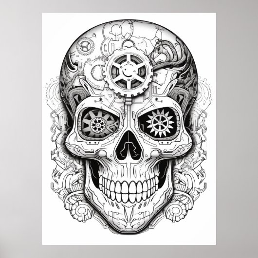 Sugar Skull Drawing Art for Kids + Adults Poster ポスター (正面)