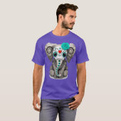 Sugar Skull Elephant T shirt Day Of The Dead Tシャツ (正面フル)