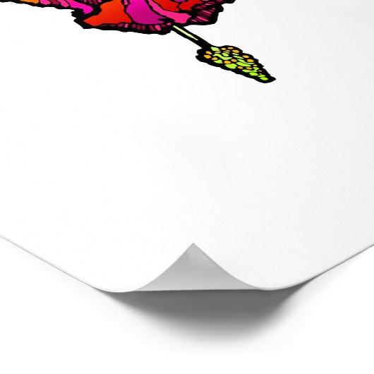 SUGAR SKULL & FLOWER 18"X24" ポスター (角)