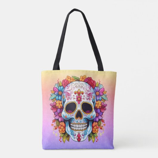 Sugar Skull & Flowers トートバッグ (裏面)