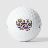 Sugar Skull Golf Balls - Dia de los Muertos Gift ゴルフボール (正面)
