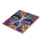 Sugar Skull Lady Face Day Of The Dead Ceramic Tile タイル (側面)