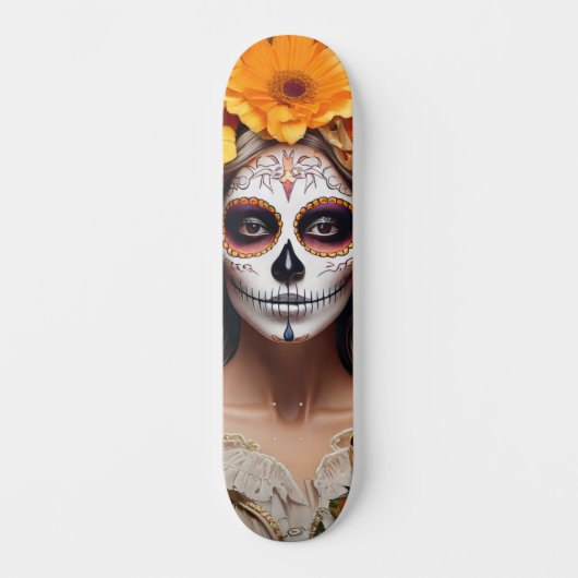 Sugar Skull Lady Skateboard スケートボード (正面)