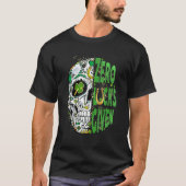 Sugar Skull Leprechaun Hat St Patricks Day of Dead Tシャツ (正面)