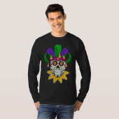 Sugar Skull Mardi Gras Carnival New Orleans Men Pa Tシャツ (正面フル)