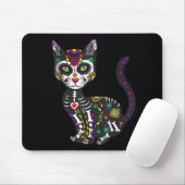 Sugar Skull Mexican Cat Halloween Day Of The Dead マウスパッド (マウス)
